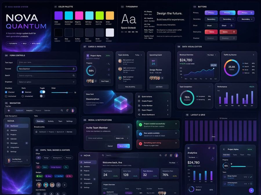 玻璃感 UI 设计系统