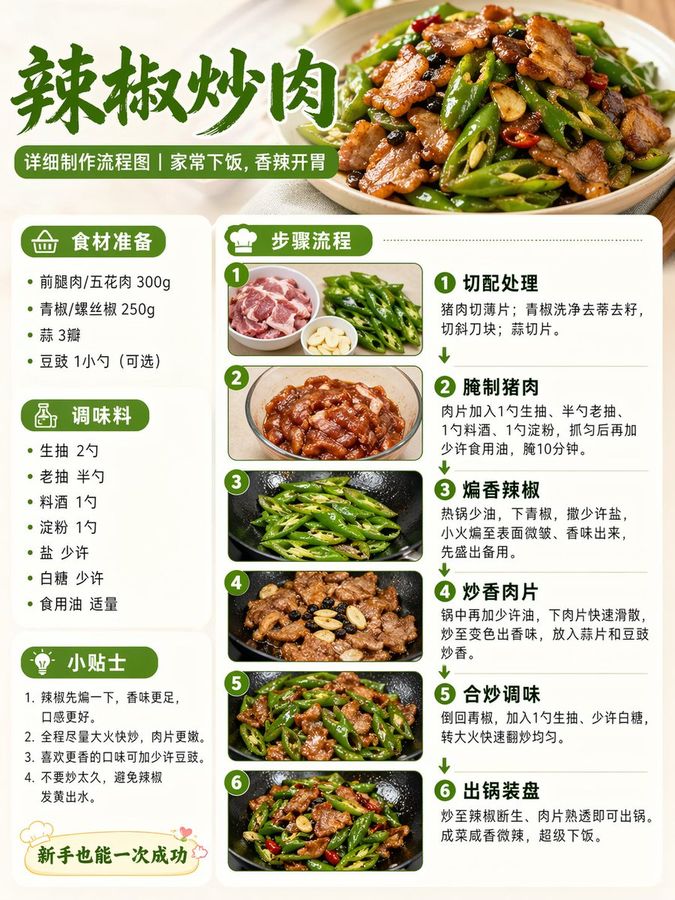 菜谱制作流程图