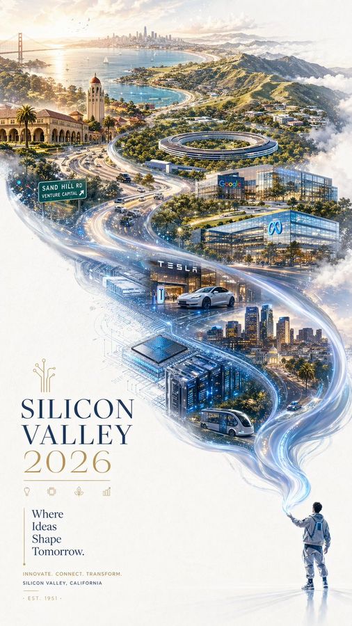 硅谷 2026 城市海报