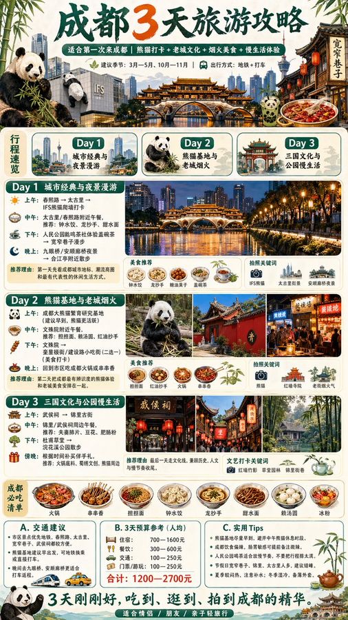 城市三天旅游攻略